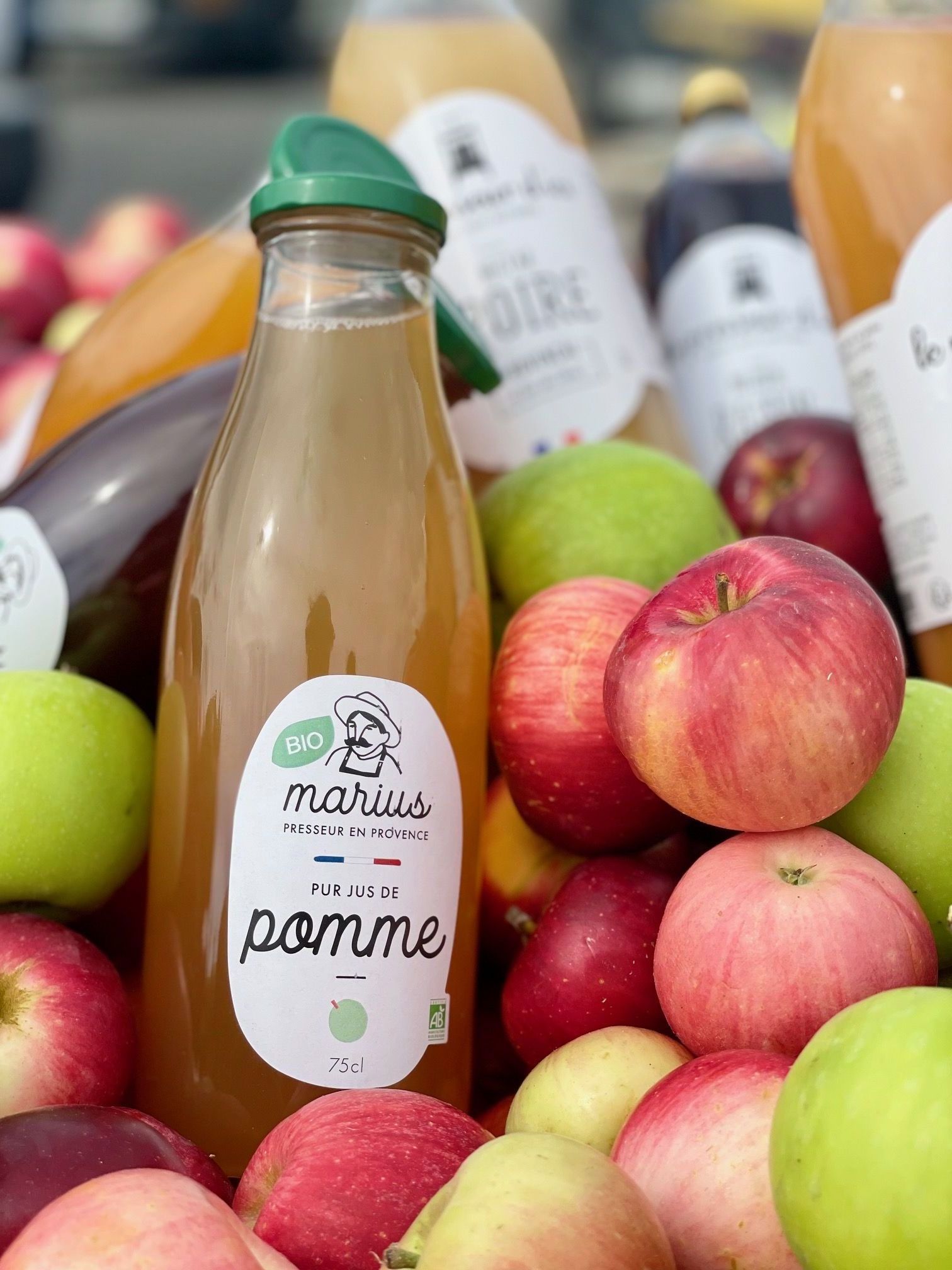 Marius Fruit Juice Provence France Brand High Quality Pasteurization Pure Organic Apple Juice