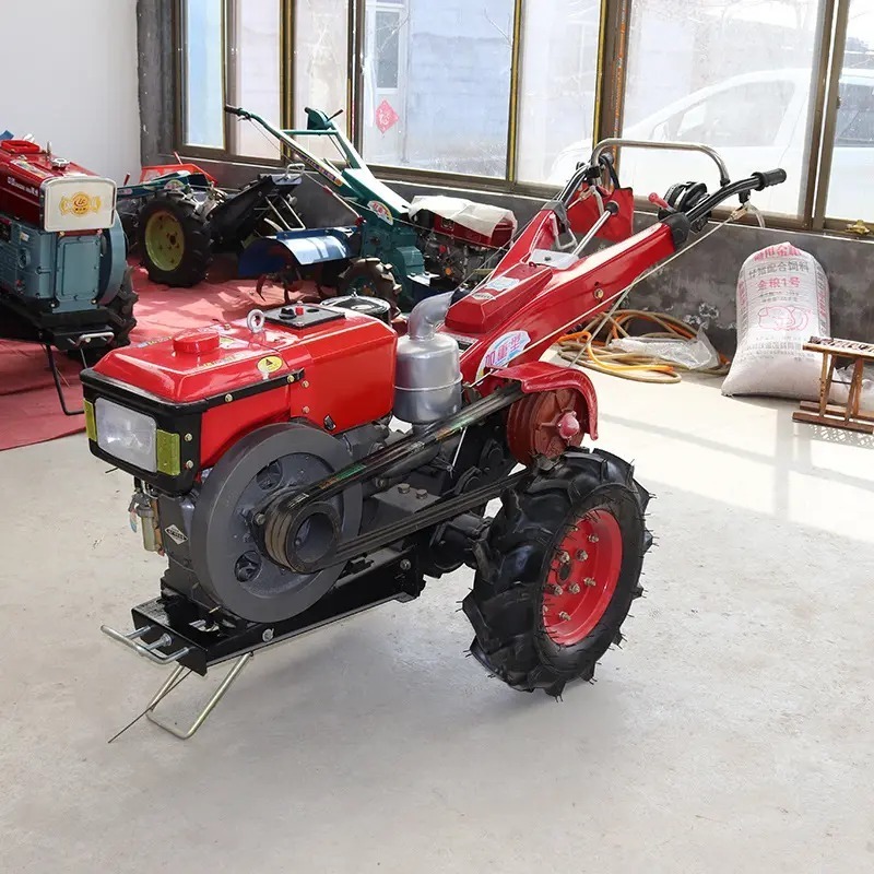 Price Diesel Engine 2WD Two Wheel Mini Motor  Cheap Farm Power Tiller Hand Walking Tractor