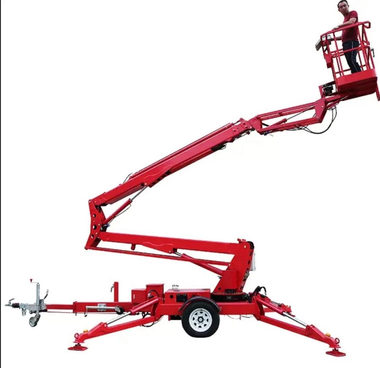 60ft Small Electric Self Propelled Boom Lift Hydraulic Manlift Articulating Telescopic Cherry Picker for Maintenance