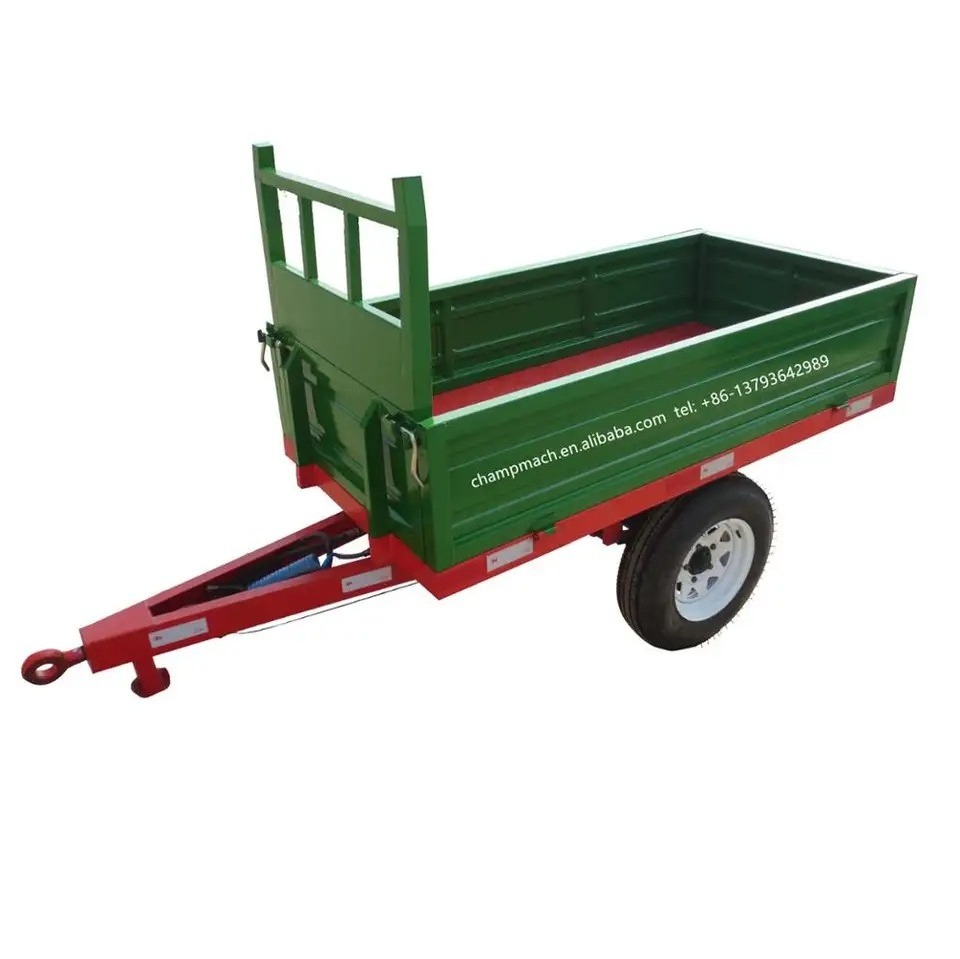 Used Quality Hydraulic Agriculture Farm Trailer European agricultural small single-axle two-wheel trailer Available for sale Now