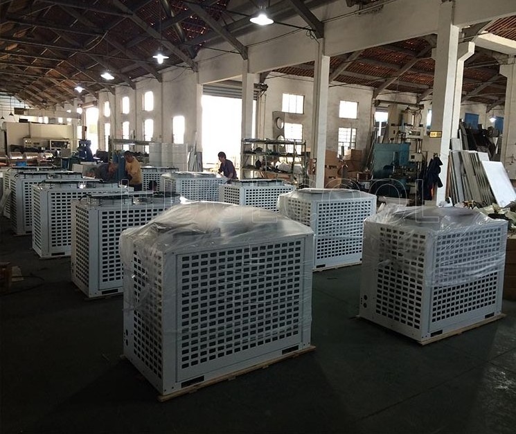 Mini Refrigeration Air Cooled Condenser Copper Steel Stainless Frame Loose Food Sales Welding Support Thread Material