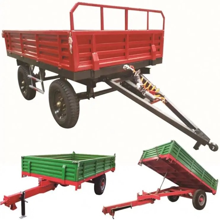 Buy Best Factory Supply 1-13Tons 4 wheels Agricultural Tipping Trailer Tractor Mounted Trailer for sale