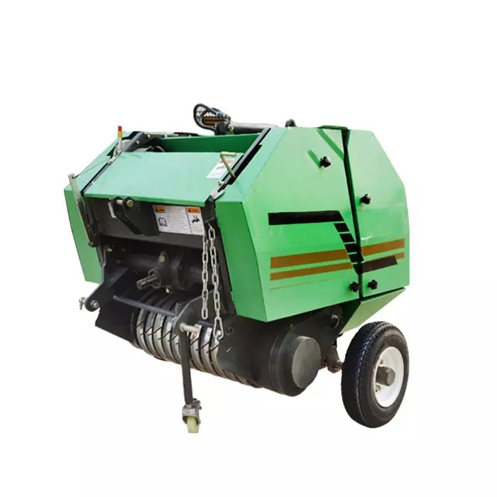 Diesel engine rice straw corn silage packing mini round hay baler machine alfalfa grass wrapper roll baler price for sale