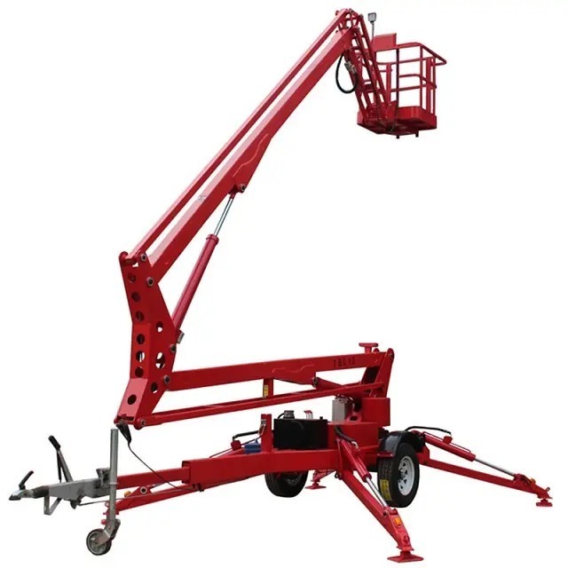 Hydraulic Construction Work Platform Cherry Picker12 Meter Moving House Ladder Truck For Sale