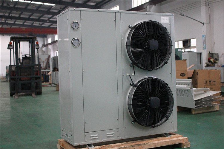 Mini Refrigeration Air Cooled Condenser Copper Steel Stainless Frame Loose Food Sales Welding Support Thread Material