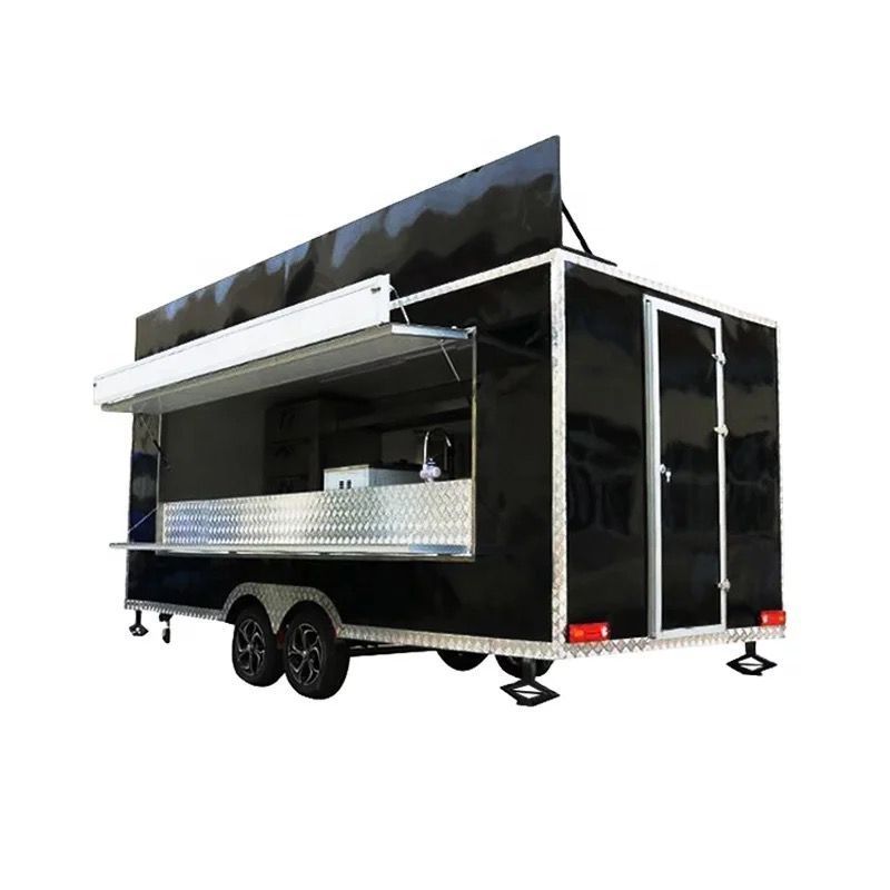 Outdoor Customized Street Food Cart For Fast Food With Fully Equipped Kitchen.