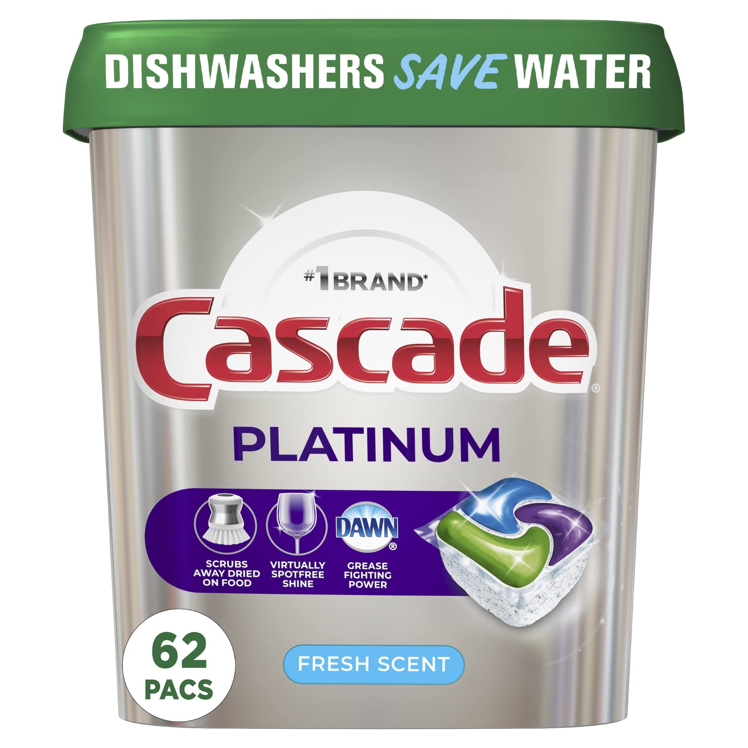 Best Genuine Cascade Complete Dishwasher Detergent 62 Pods Fresh Scents- Available at wholesale