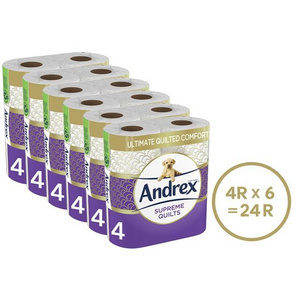 Andrex Gentle Clean Toilet Rolls - 72 Toilet Roll Pack (2-ply) - Bulk Buy Toilet Rolls - Gentle and Soft on Your Family's Skin