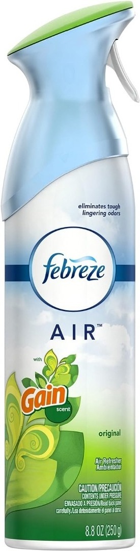 Febreze Air Freshener and Odor Eliminator Spray, Gain Original Scent, 8.8 Oz (Pack of 6)