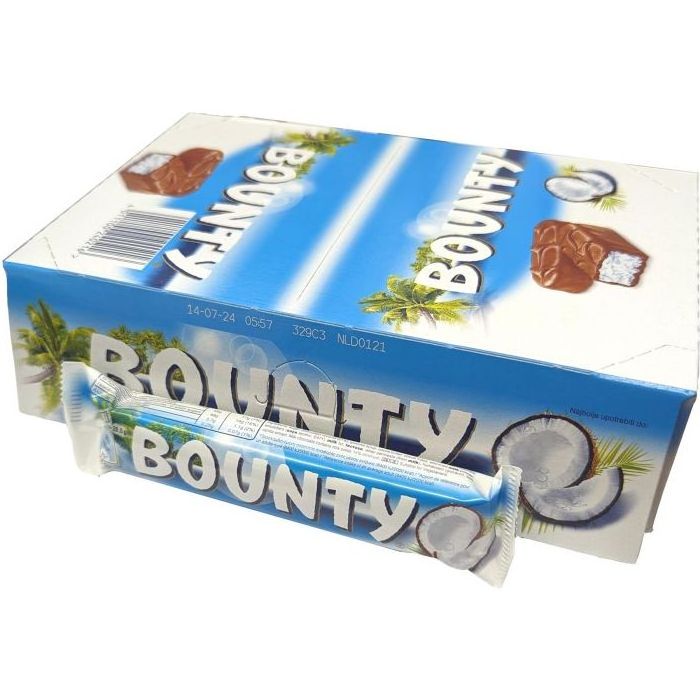 Fresh Date Bounty Milk Chocolate Bar 57G ! Bounty Trio 21 X 85g ! Bounty Milk Chocolate Bars Pouch 285 g !