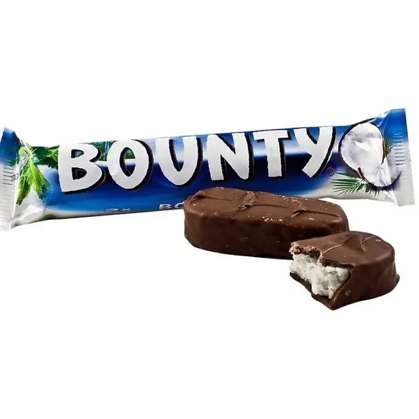 100% Pure Quality Bounty Bar Chocolate 57g At Best Cheap Wholesale Pricing