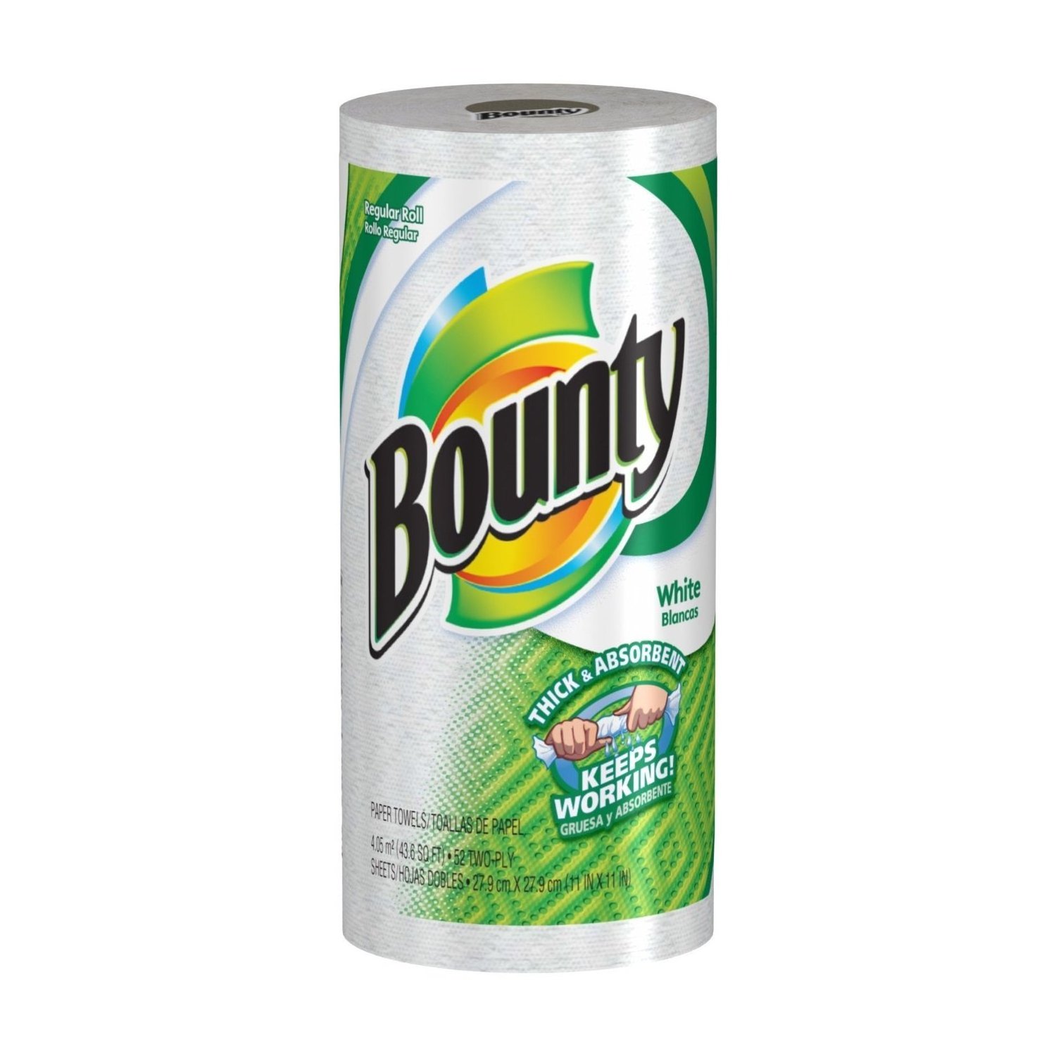 Bounty Select-a-Size Paper Towels, 12 Double Rolls, White