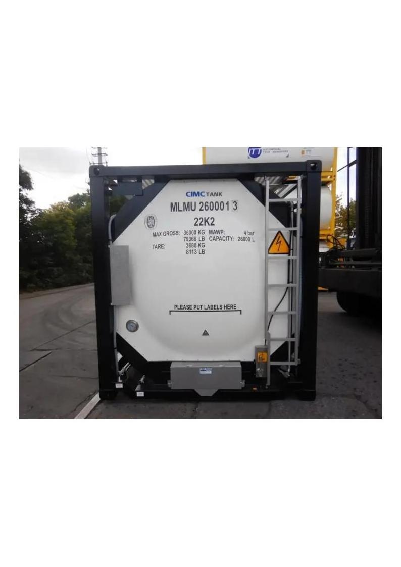 26000L Un Imdg T11 316L Stainless Steel 20FT ISO Tank Container for Sale