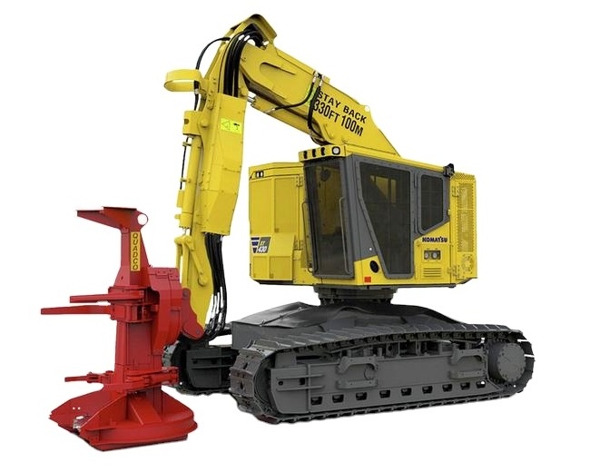 Forestry Tracked feller buncher XT430-5 Digger Tractor With Backhoe And Front loader firewood processor