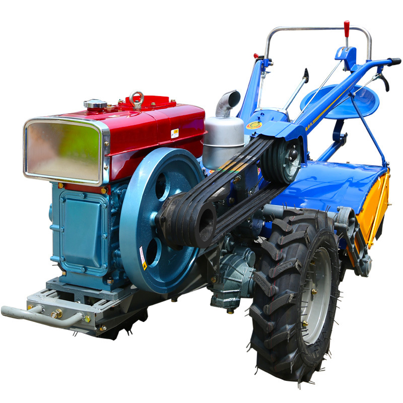 Best Selling Farm Machine Two Wheel Hand 12HP 13HP 15HP Held Walking Tractor Walk Behind Tractor