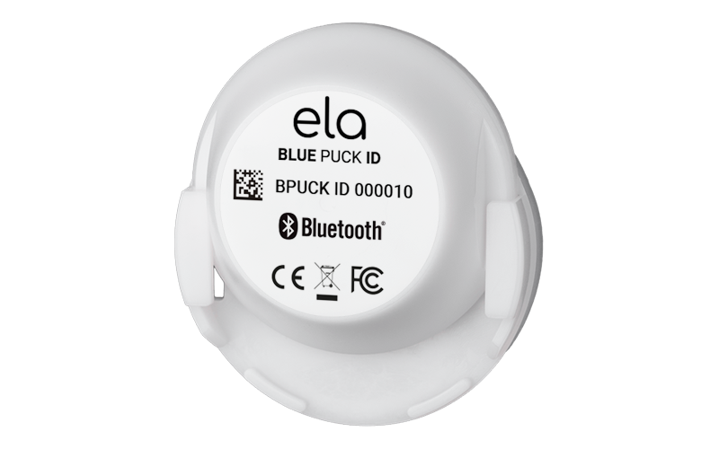 High-Quality Bluetooth Beacon for Industrial Equipment Identification waterproof IP69K robust made in France - Blue PUCK ID