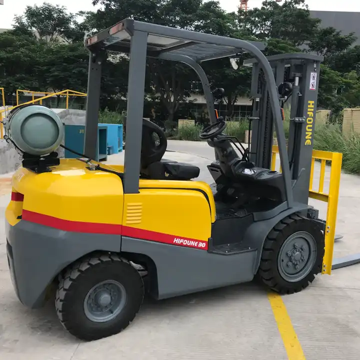 Forklift Motors Sideshift 2.5 Gas Lpg Gasoline 3 Ton Solid Tires 4 m 5 m 6 m Mast Forklift Truck