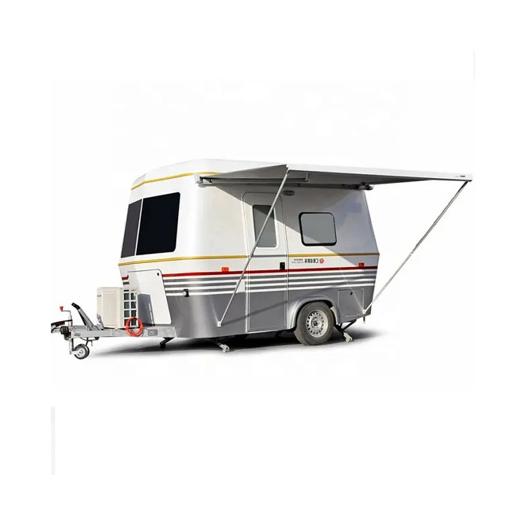 Mobile Fast Food Cart Stainless Steel Camper Trailer Hot Dog Food Truck Caravan Airstream Food Trailer For Sale