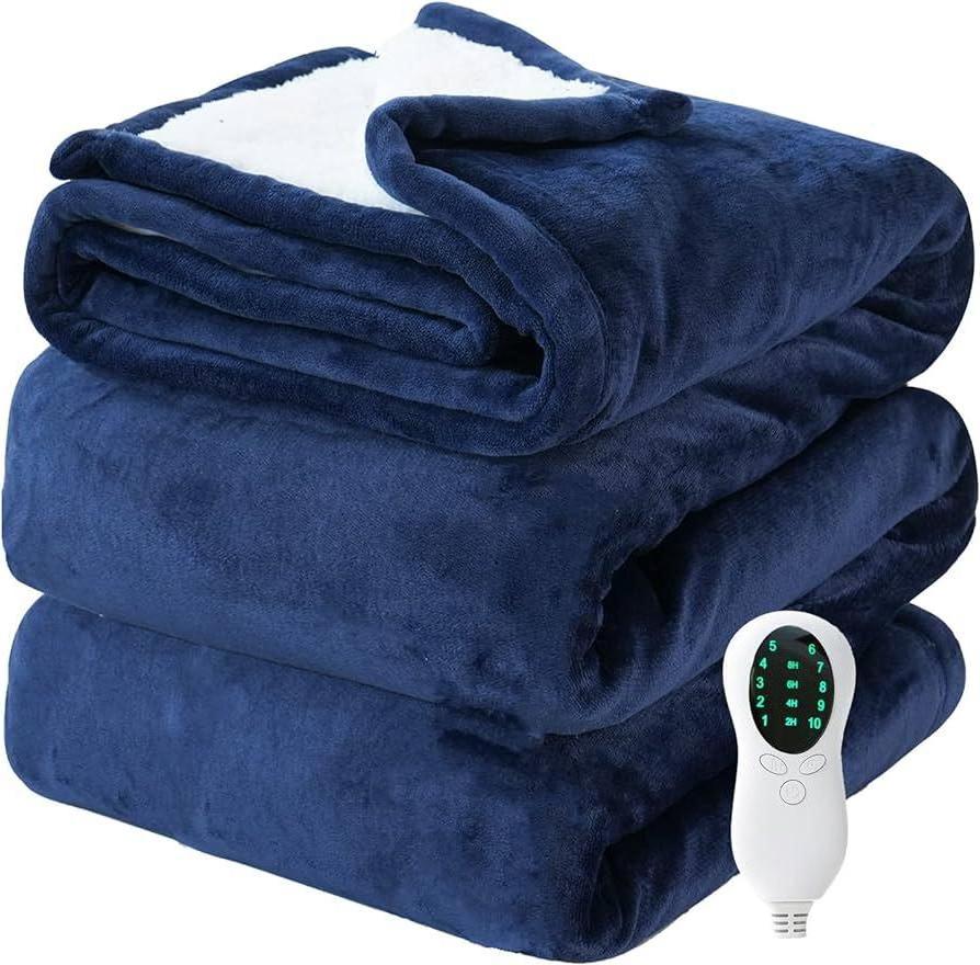 Heated electric throw blanket 6 heat setting winter Electric Warming Blanket Bed Warmer CE GS SAA Winter Christmas Space Baby