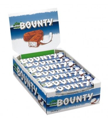 Quality Bounty Chocolate, Coconut Filled Chocolate, 57gm, 24 Bars Box Wholesale Price Supplier