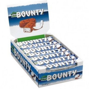 Quality Bounty Chocolate, Coconut Filled Chocolate, 57gm, 24 Bars Box Wholesale Price Supplier