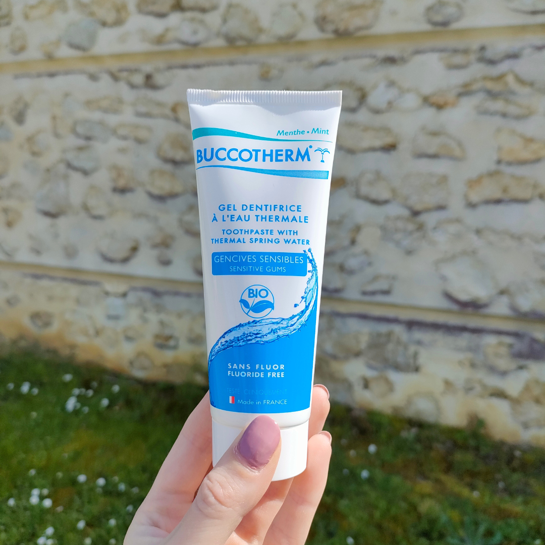 Fluoride-free Sensitive Gums Toothpaste Gel  99% natural and organic certified made with Thermal Springwater - Mint- 75ML