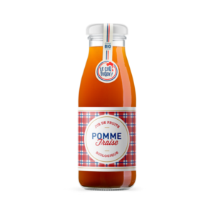 Le Coq Toque Pure organic apple juice mixed with strawberry juice 250ml premium quality fruit juice made in France