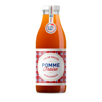 Le Coq Toque Pure organic apple strawberry juice 750ml premium quality fruit juice made in France