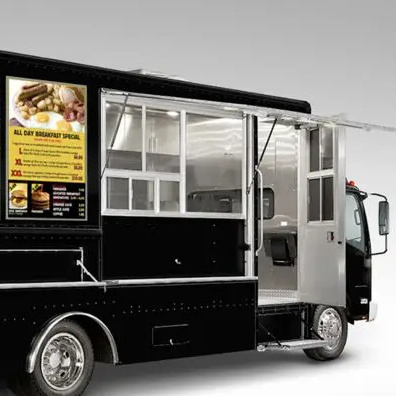 High quality fast food cart trailer with water system fried chicken mobile food truck for sale in stocked