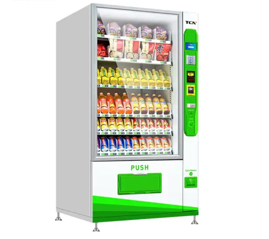 Best Quality Outdoor events self-service automatic touch screen distributeur automatique drink snack vending machine