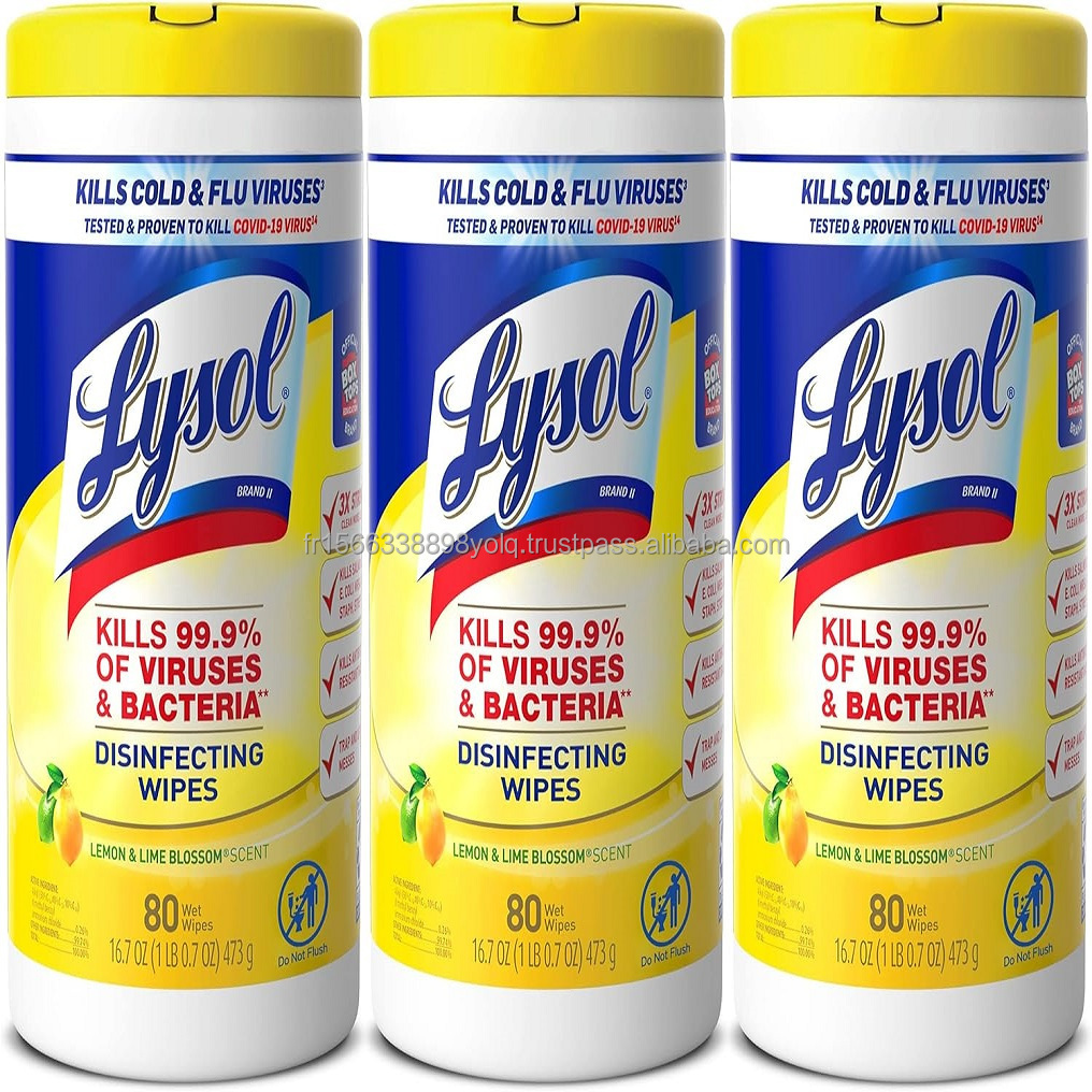 Lysol Disinfectant Wipes, Multi-Surface Antibacterial Cleaning Wipes Lysol Disinfecting Wipes, Lemon & Lime Blossom Scent