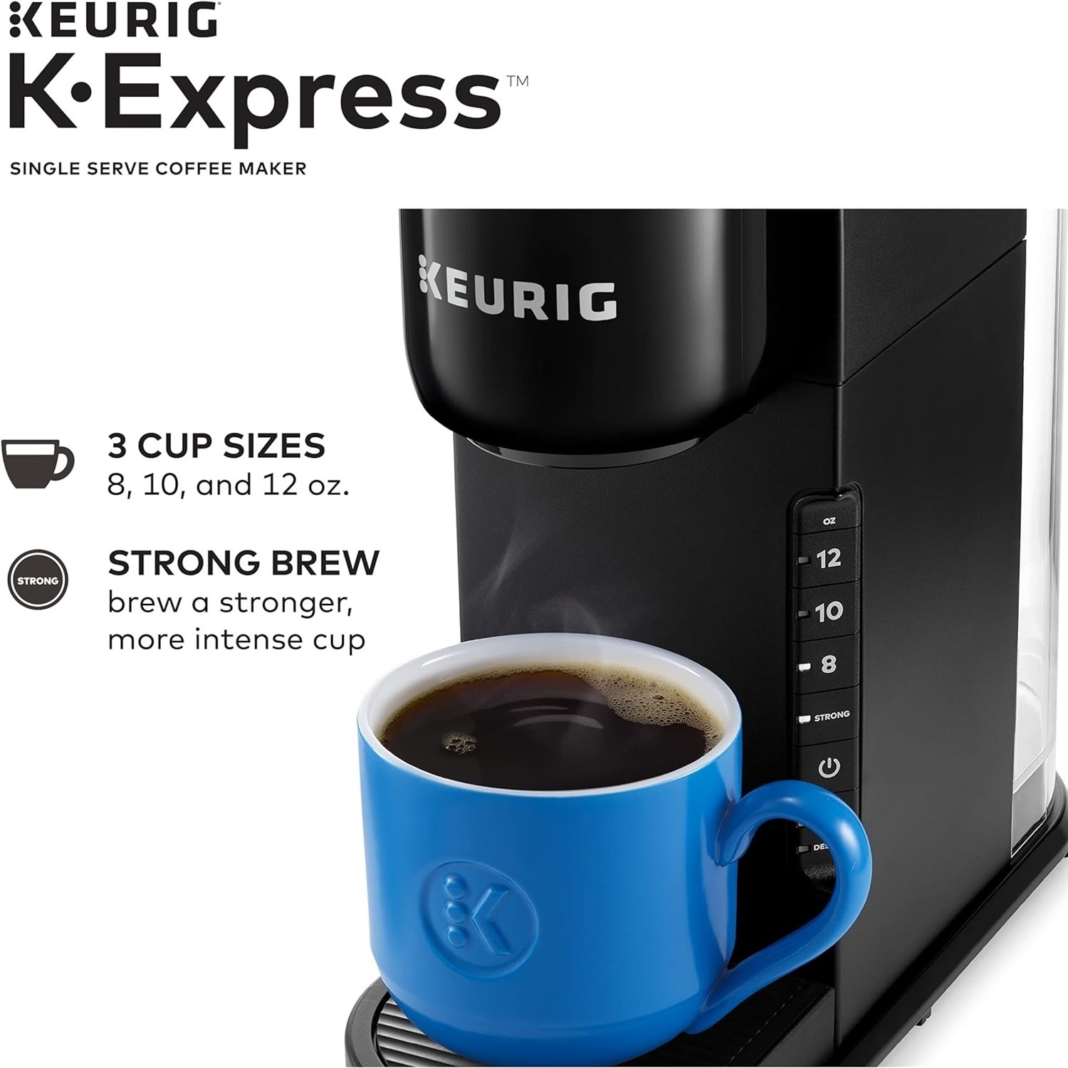 Keurig K-Express Essentials Single Serve K-Cup Pod Coffee Maker, Black