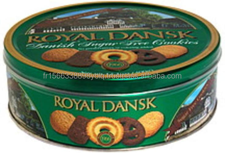 Royal Dansk Assorted Danish Butter Cookies 4 Pound Tin, Approx. 240 Cookies