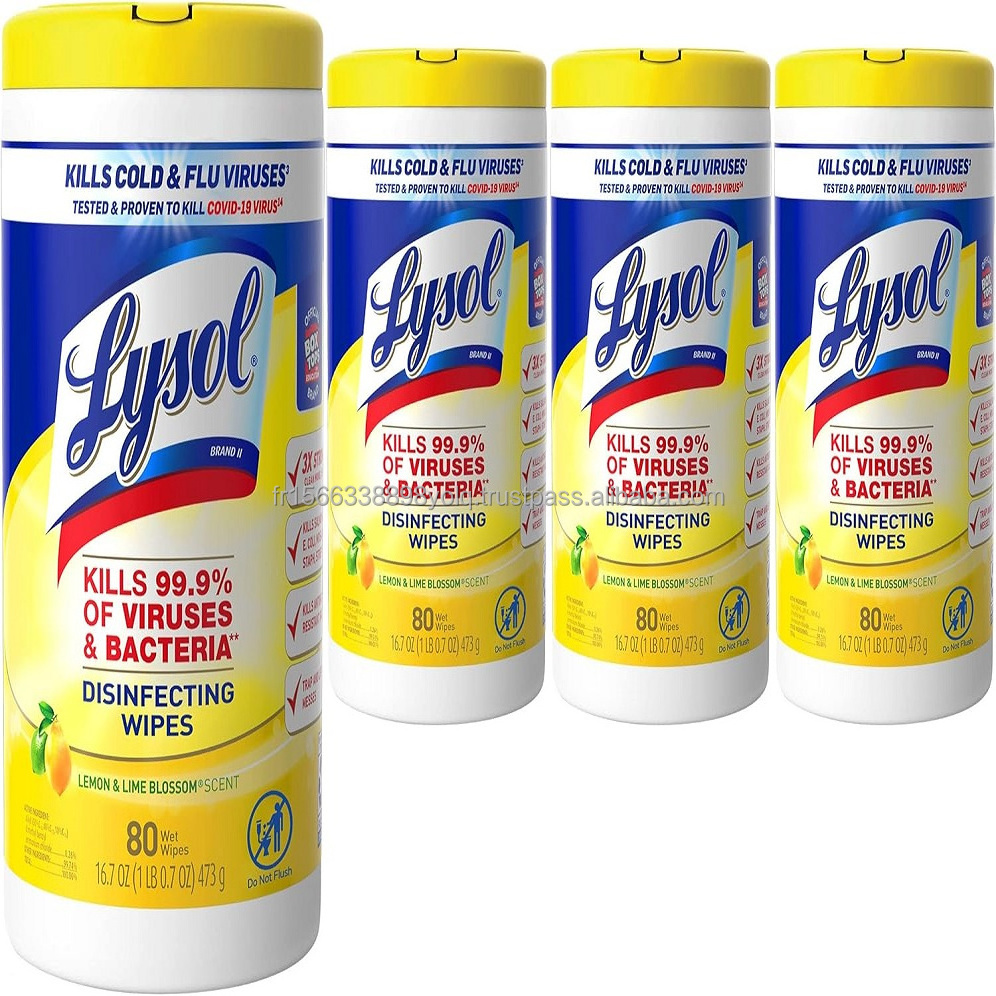 Lysol Disinfectant Wipes, Multi-Surface Antibacterial Cleaning Wipes Lysol Disinfecting Wipes, Lemon & Lime Blossom Scent