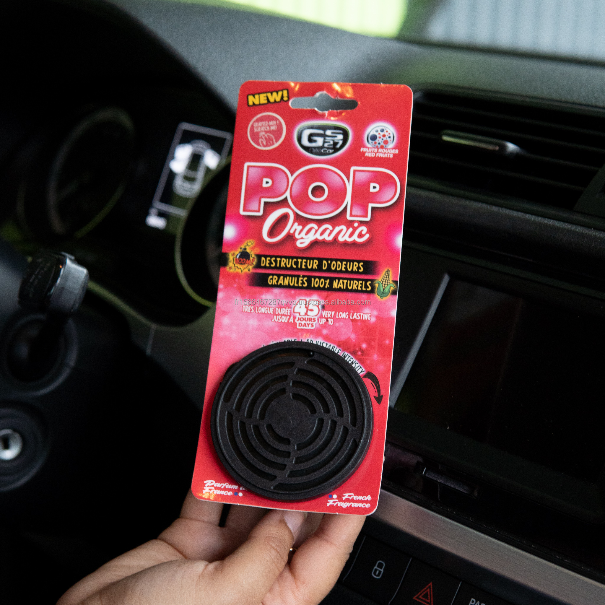 GS27 Car Air Fresheners DEOCAR POP ORGANIC Red Fruits