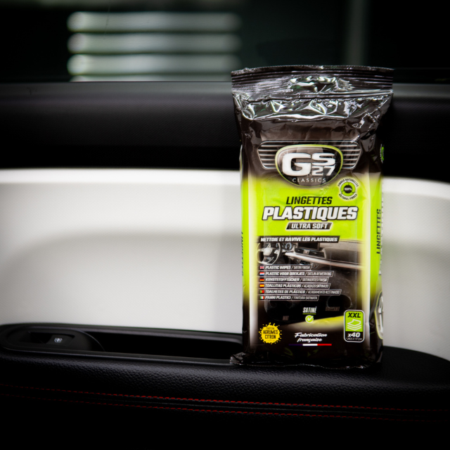 GS27 CLASSICS PLASTIC WIPES SATIN FINISH CITRUS FRAGRANCE 40 units PREMIUM CAR CARE PRODUCT MADE IN FRANCE CAR DETAILING