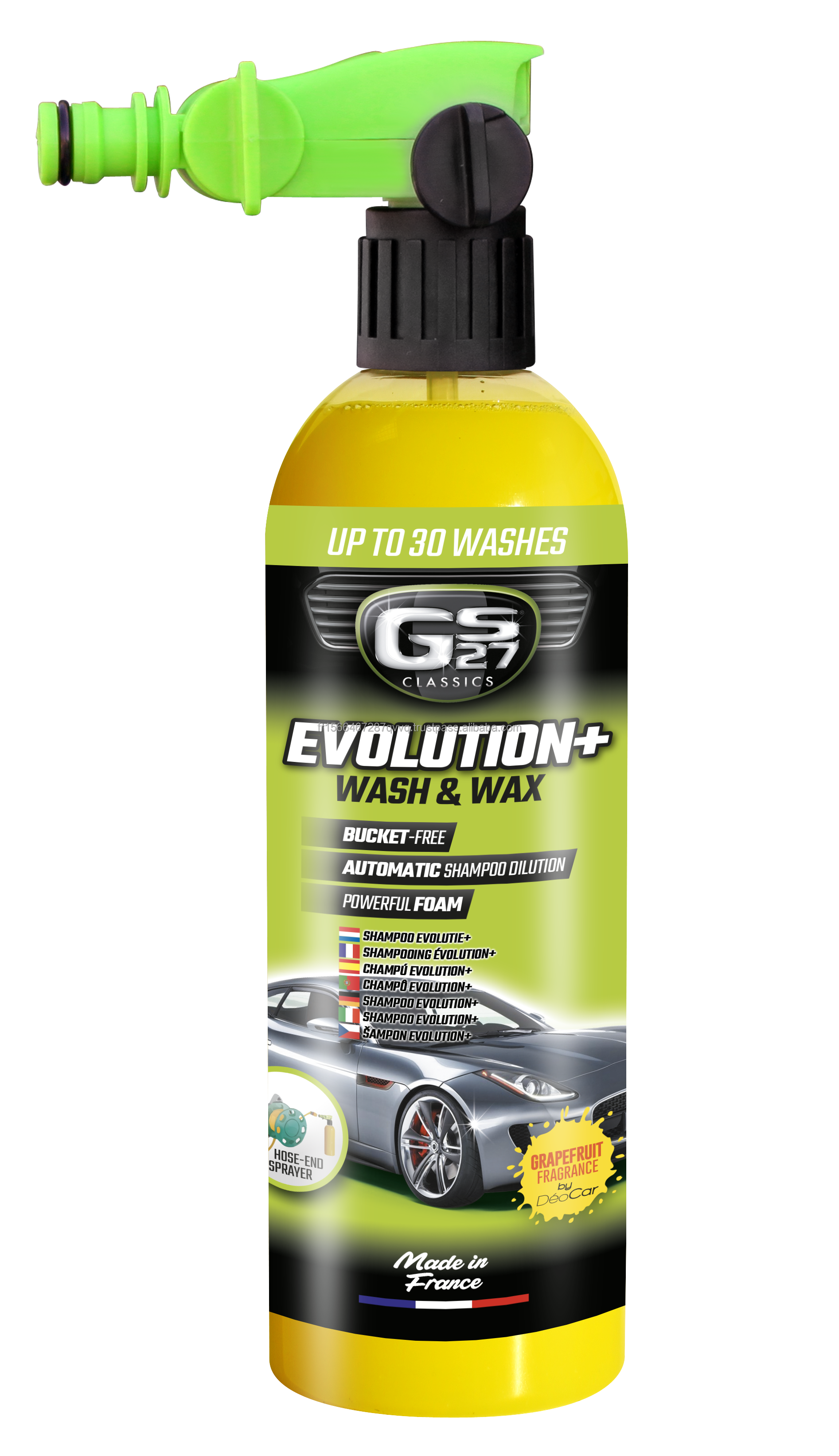 GS27 CLASSICS Evolution+ Wash and Wax 750 ml Premium Car Care Product Made In France Car Detailing