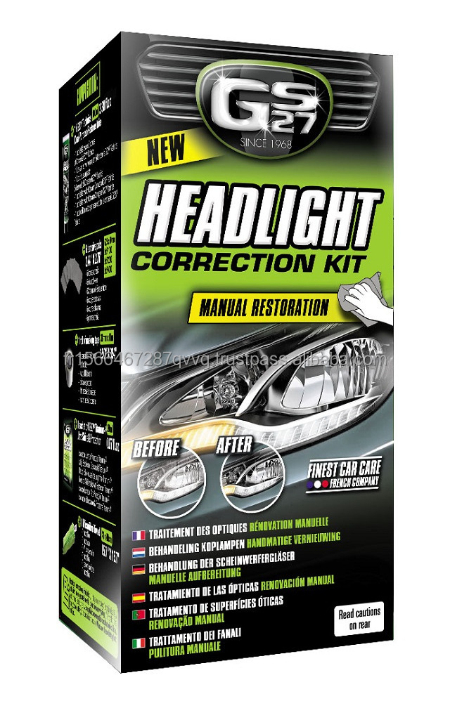 GS27 CLASSICS Headlight Correction Kit Manual Use Premium Car Care Product Made In France Car Detailing