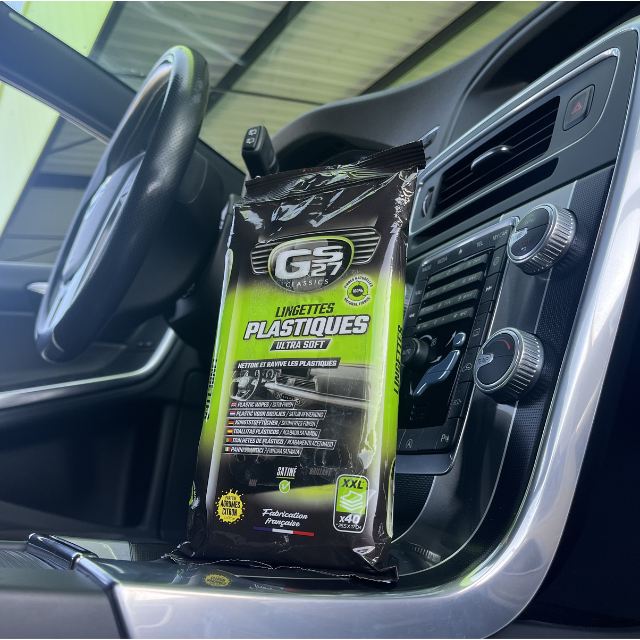 GS27 CLASSICS PLASTIC WIPES SATIN FINISH CITRUS FRAGRANCE 40 units PREMIUM CAR CARE PRODUCT MADE IN FRANCE CAR DETAILING