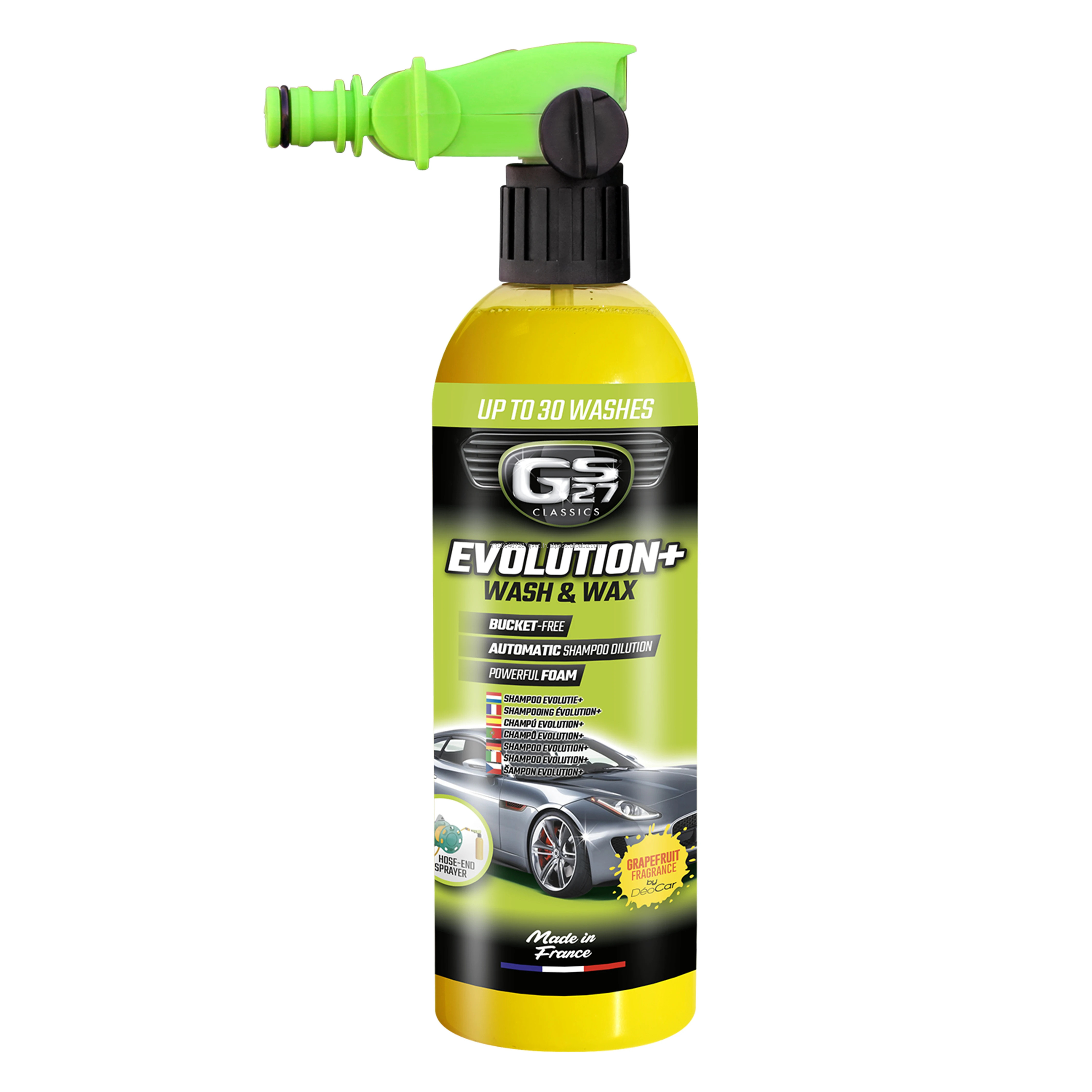 GS27 CLASSICS Evolution+ Wash and Wax 750 ml Premium Car Care Product Made In France Car Detailing