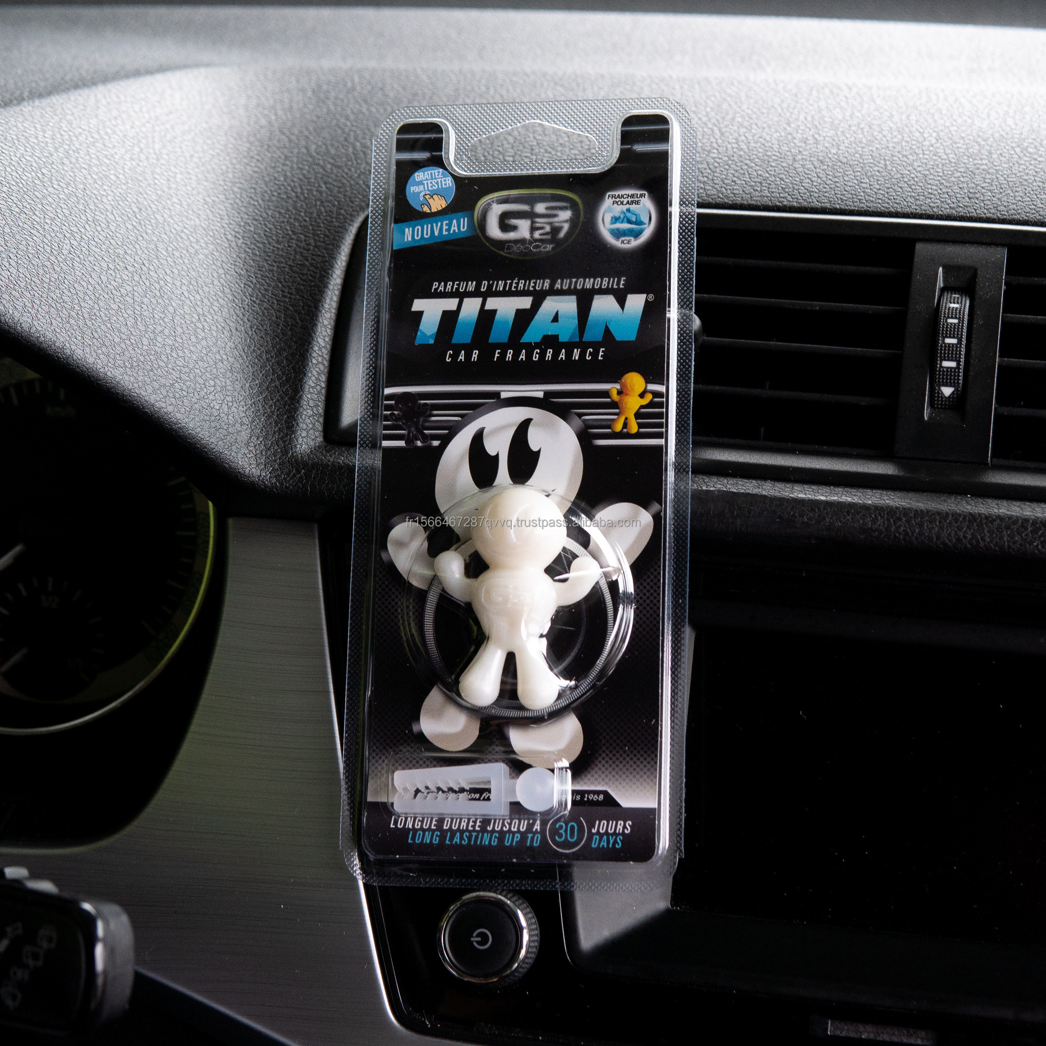 GS27 Car Air Fresheners DEOCAR TITAN ICE Premium Air Freshener French Fragrance