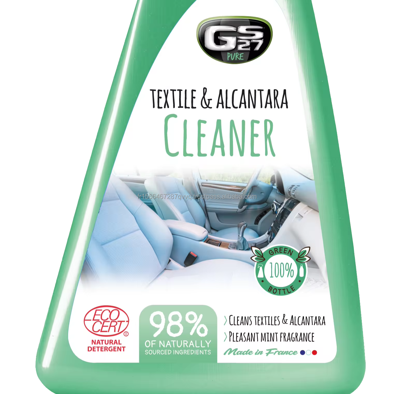 TEXTILE & ALCANTARA PURE CAR SEATS CLEANER 500 ML Premium Car Care Product Made In France Car Detailing