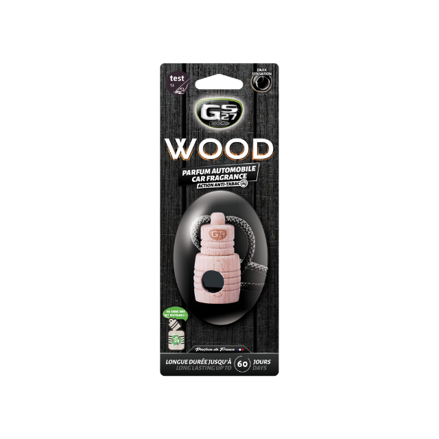 GS27 Car Air Fresheners DEOCAR WOOD DARK SENSATION Premium Air Freshener French Fragrance