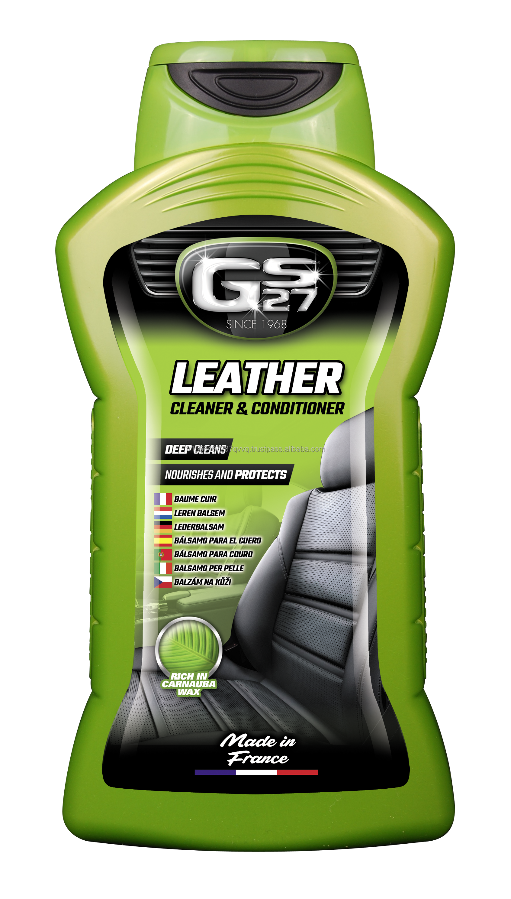 GS27 CLASSICS Leather Cleaner and Conditioner 375 ml Premium Car Care Product Made In France Car Detailing