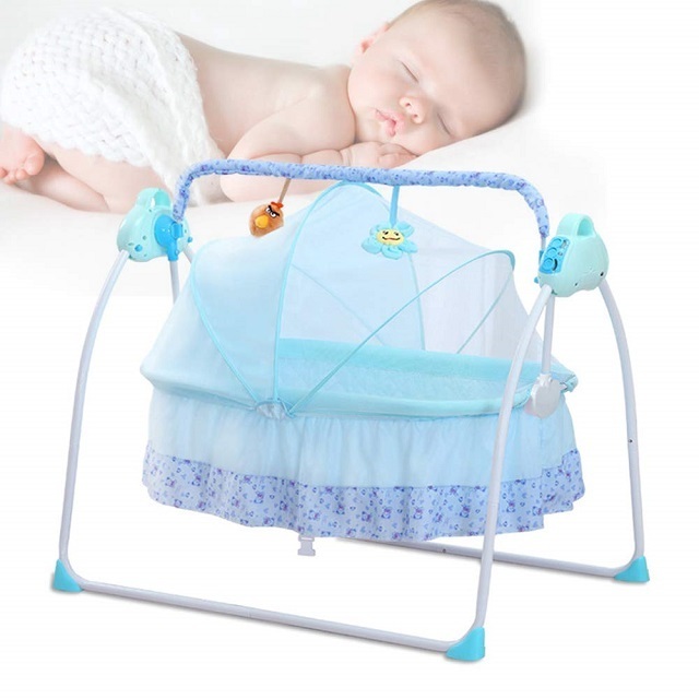 Rocker crib Toddler Music Canvas Cradle Swing Hanging Baby Electric Rocker And Bouncer chair bed