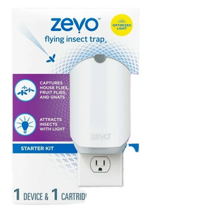 Zevo Flying Insect Fly Trap (1 Device + Refill) Featuring Blue And UV Light To Attract Flying Insects