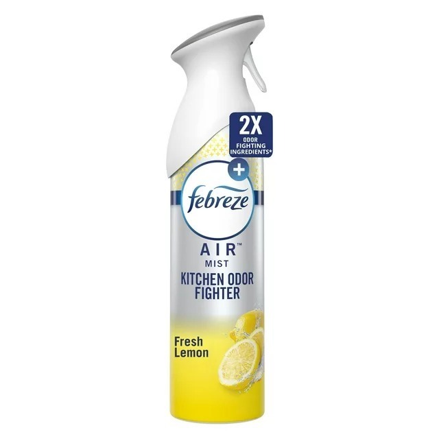 Febreze Air Effects Kitchen Odor Fighter Air Freshener Fresh Lemon Scent, 8.8 oz. Aerosol Can