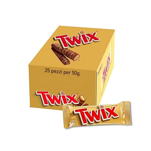 High Quality Original Chocolate Twix Biscuit Bars 50g 75g High Quality Twix Chocolate for sale