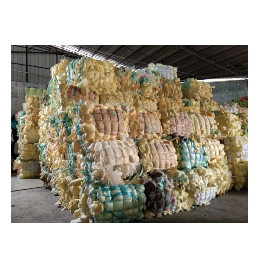 100% Clean And Dry Waste Foam Us Bales Polyurethane PU Scrap Foam In Bales Scrap Sponge