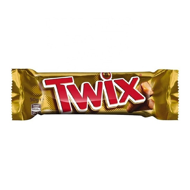 High Quality Original Chocolate Twix Biscuit Bars 50g 75g High Quality Twix Chocolate for sale